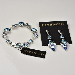 BNWT Givenchy Costume Jewelry Set Blue Topaz